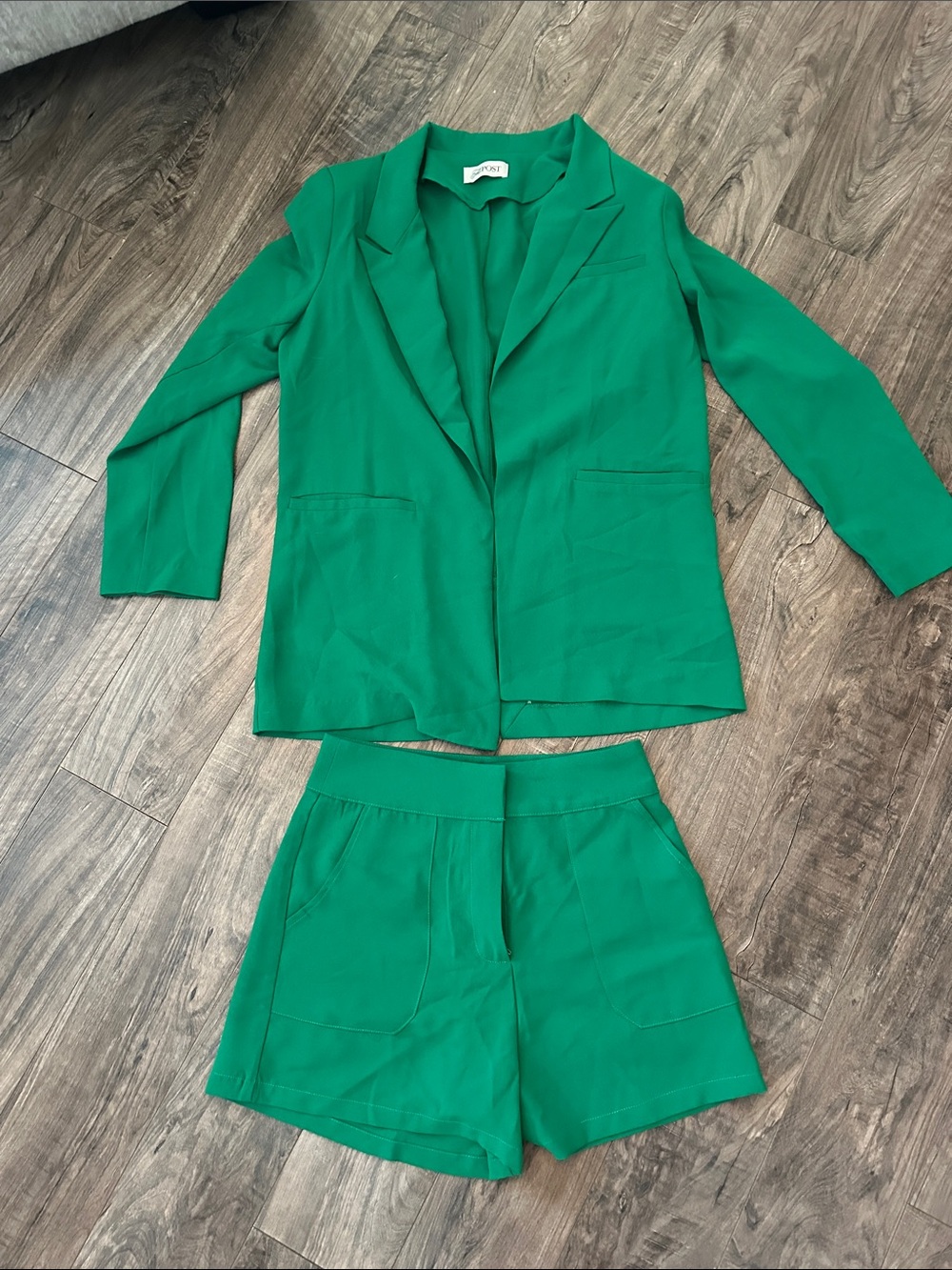 Women's Emerald Green Tailored Blazer & Matching Shorts Set